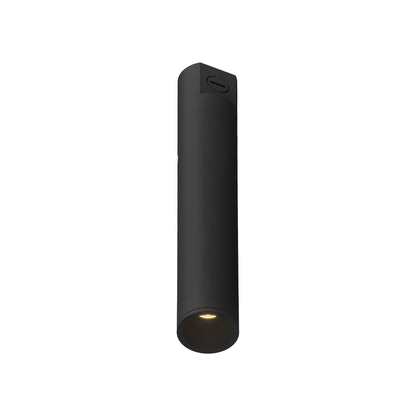 Lorna LED Concrete Flush Mount Ceiling Light in Black (12W/2.25-Inch).