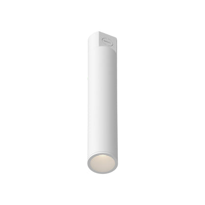 Lorna LED Concrete Flush Mount Ceiling Light in White (12W/2.25-Inch).