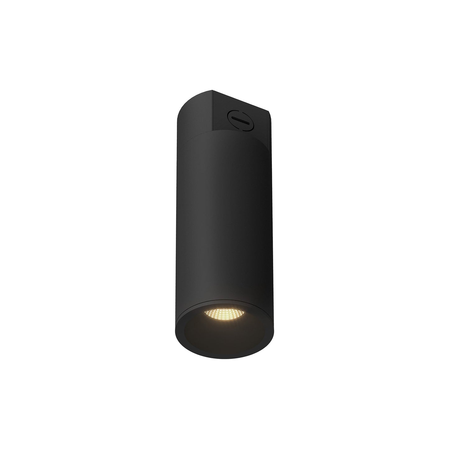 Lorna LED Concrete Flush Mount Ceiling Light in Black (14W/3.25-Inch).
