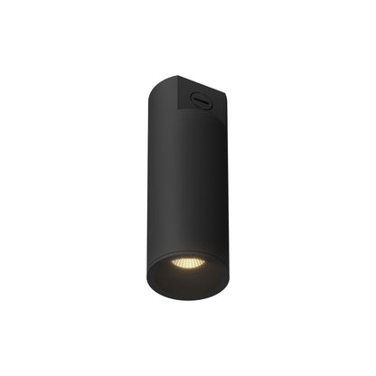 Lorna LED Concrete Flush Mount Ceiling Light in Black (14W/3.25-Inch).