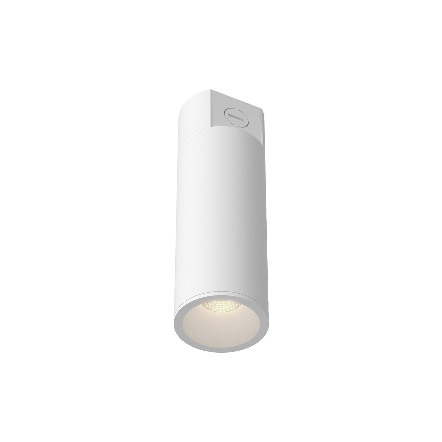 Lorna LED Concrete Flush Mount Ceiling Light in White (14W/3.25-Inch).