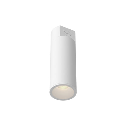 Lorna LED Concrete Flush Mount Ceiling Light in White (14W/3.25-Inch).