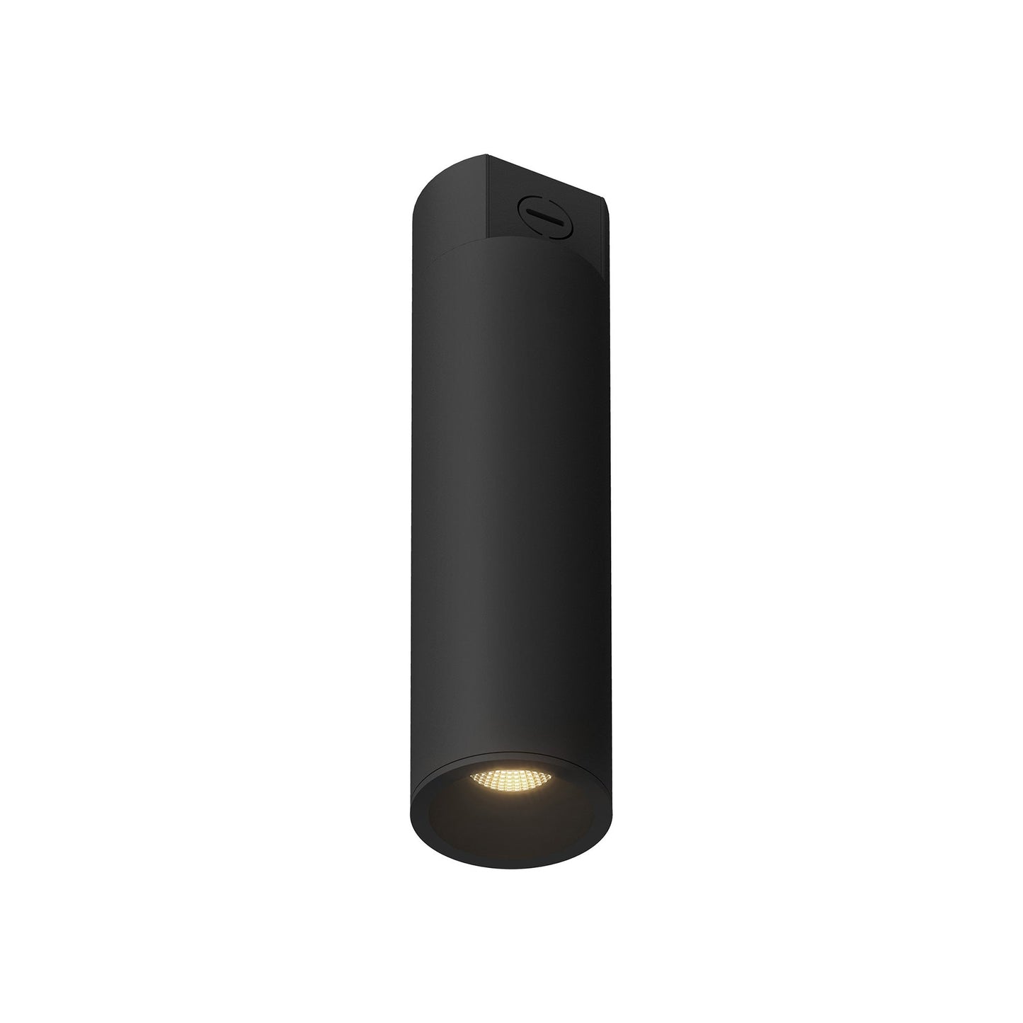 Lorna LED Concrete Flush Mount Ceiling Light in Black (18W/3.25-Inch).