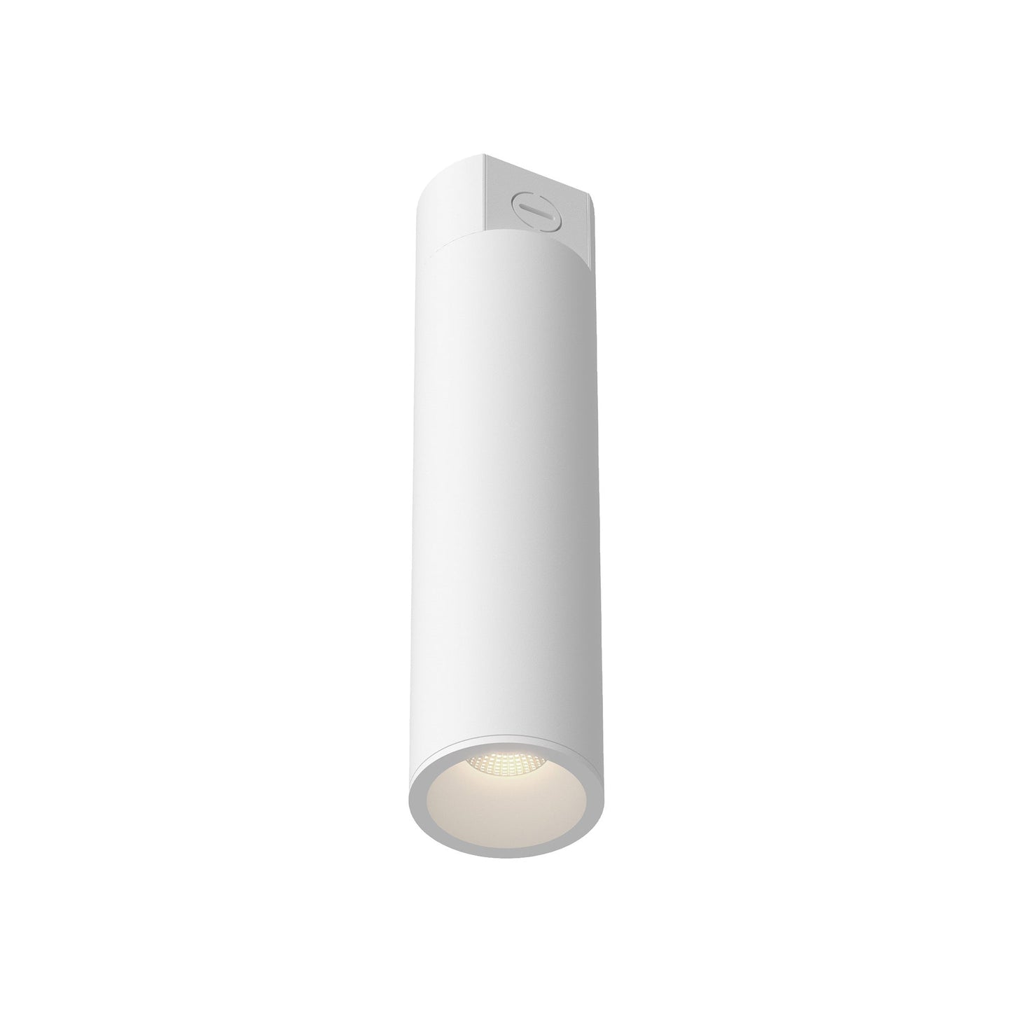 Lorna LED Concrete Flush Mount Ceiling Light in White (18W/3.25-Inch).