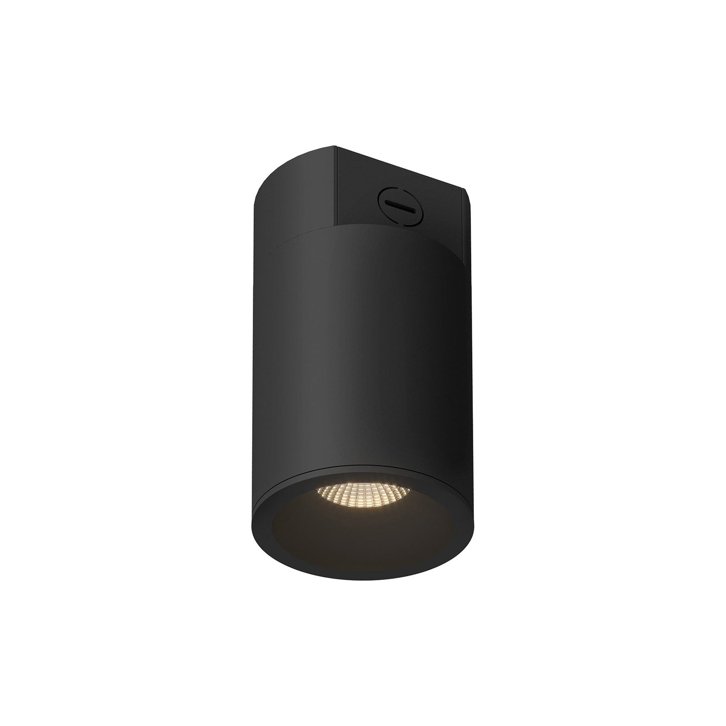 Lorna LED Concrete Flush Mount Ceiling Light in Black (18W/4.38-Inch).