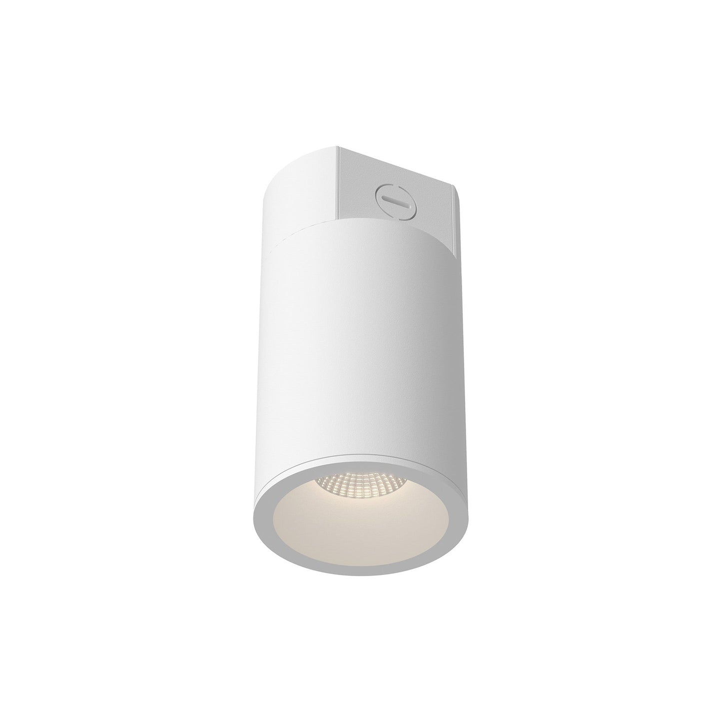 Lorna LED Concrete Flush Mount Ceiling Light in White (18W/4.38-Inch).