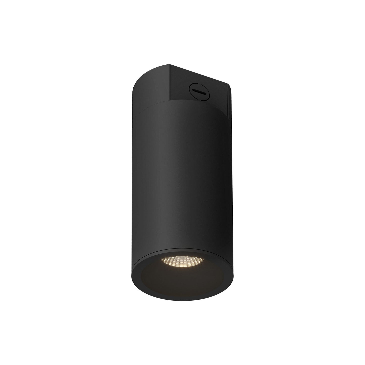 Lorna LED Concrete Flush Mount Ceiling Light in Black (20W/4.38-Inch).