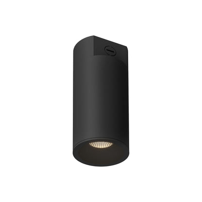 Lorna LED Concrete Flush Mount Ceiling Light in Black (20W/4.38-Inch).