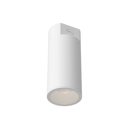 Lorna LED Concrete Flush Mount Ceiling Light in White (20W/4.38-Inch).