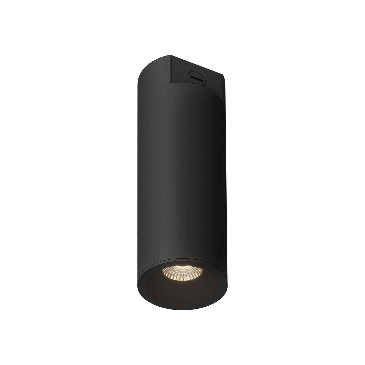 Lorna LED Concrete Flush Mount Ceiling Light in Black (24W/4.38-Inch).