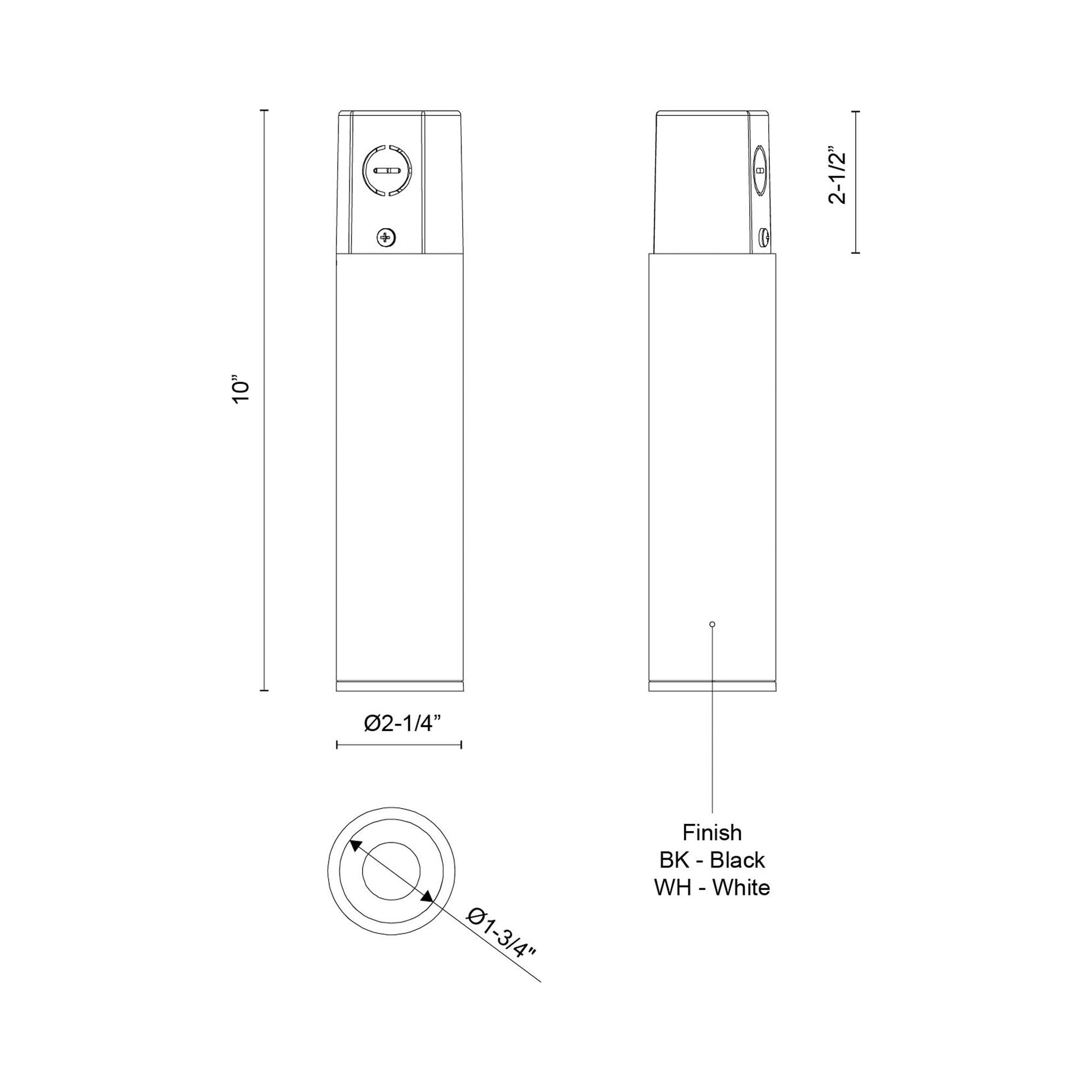 Lorna LED Concrete Flush Mount Ceiling Light - line drawing.