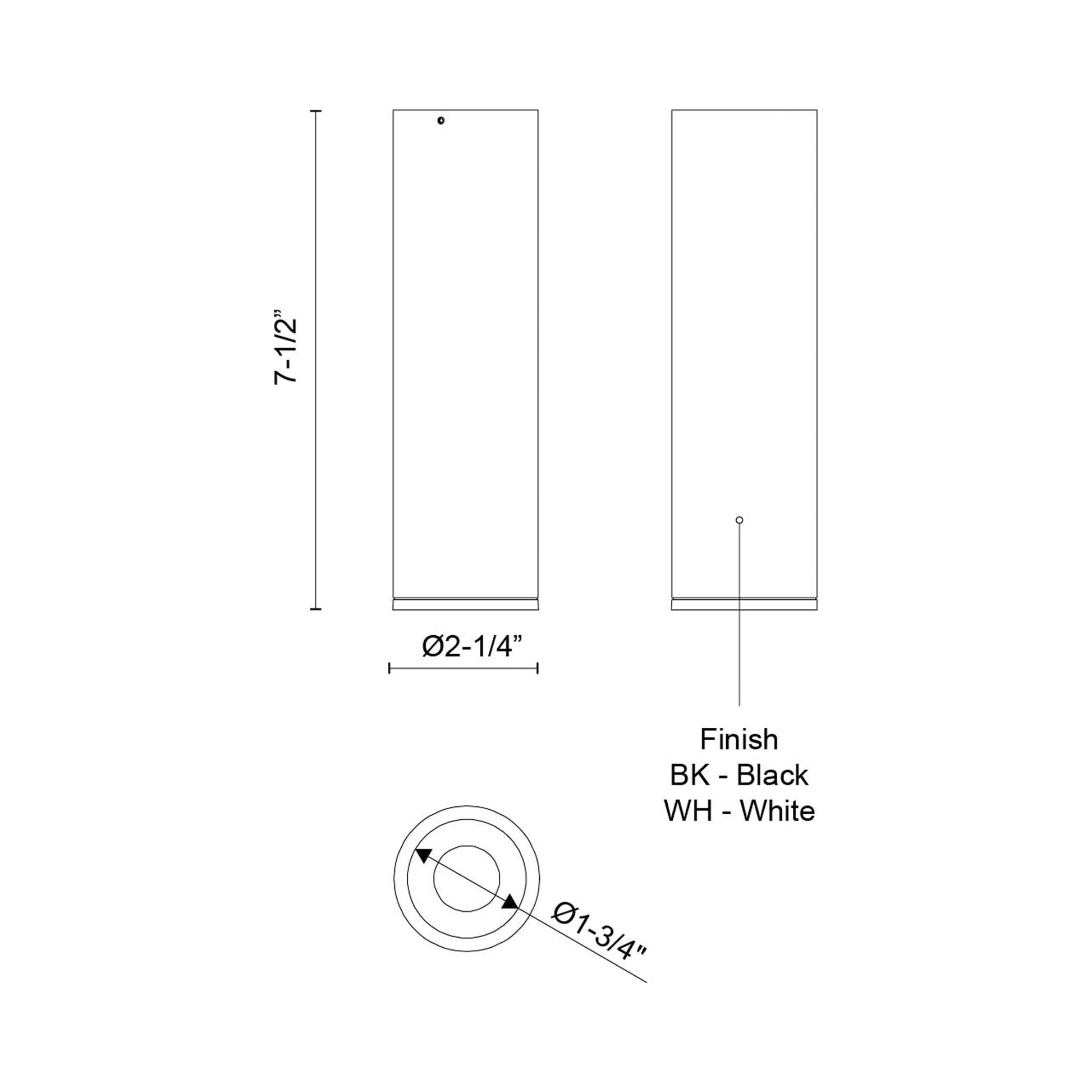 Lorna LED Flush Mount Ceiling Light - line drawing.