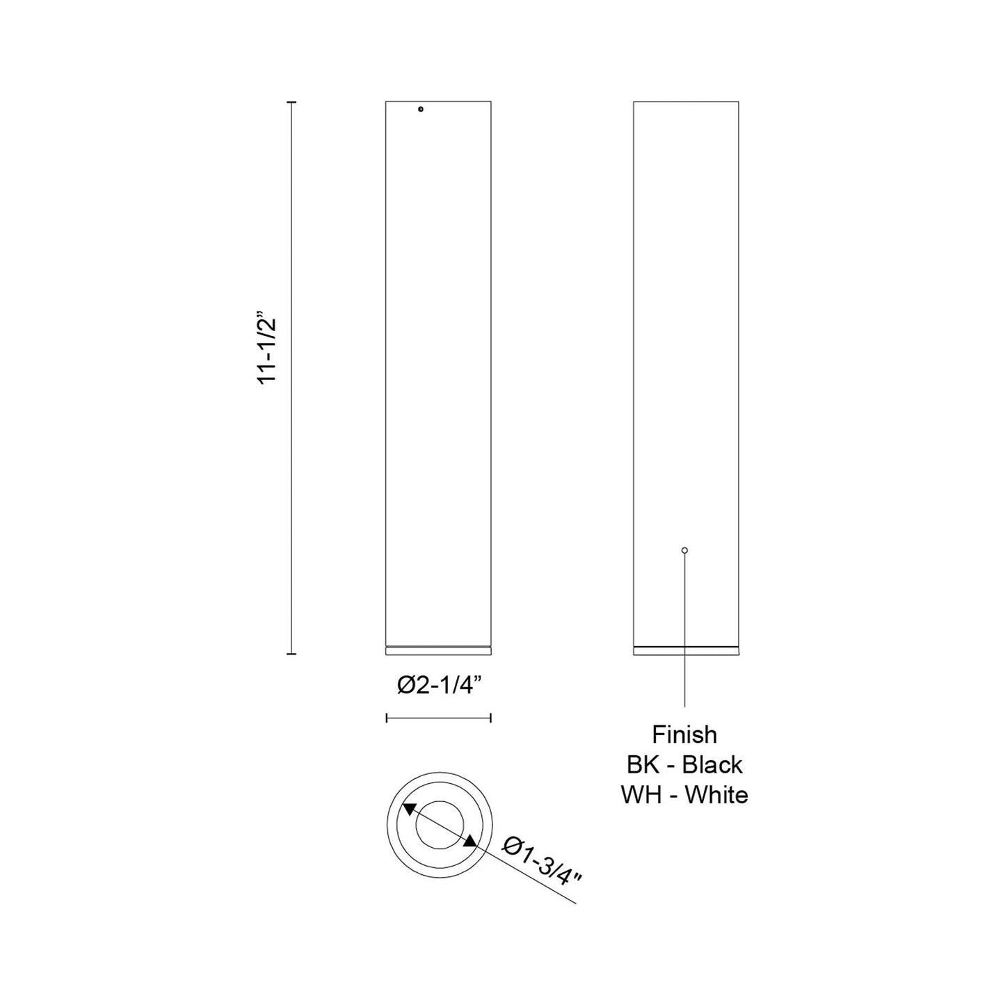 Lorna LED Flush Mount Ceiling Light - line drawing.