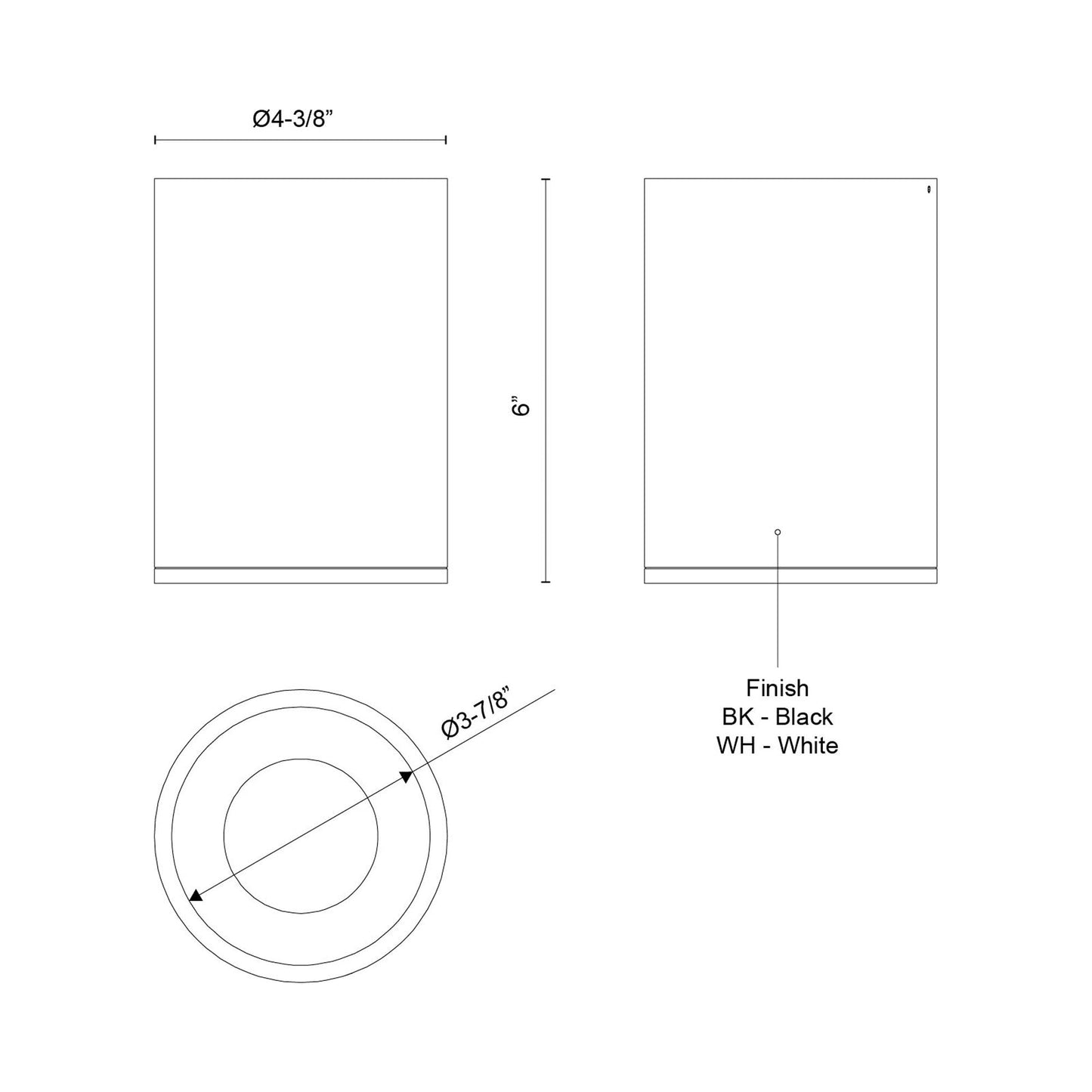 Lorna LED Flush Mount Ceiling Light - line drawing.