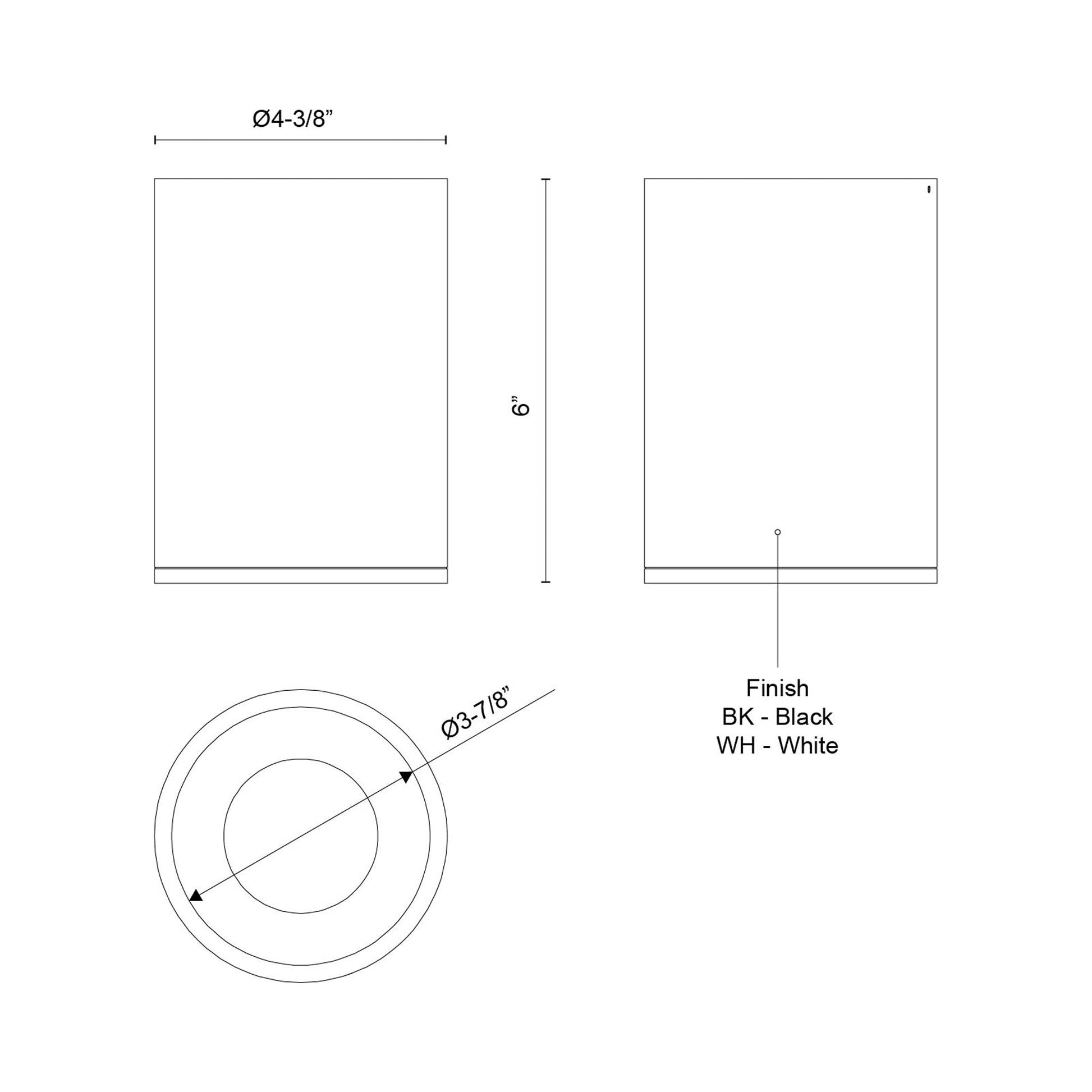 Lorna LED Flush Mount Ceiling Light - line drawing.