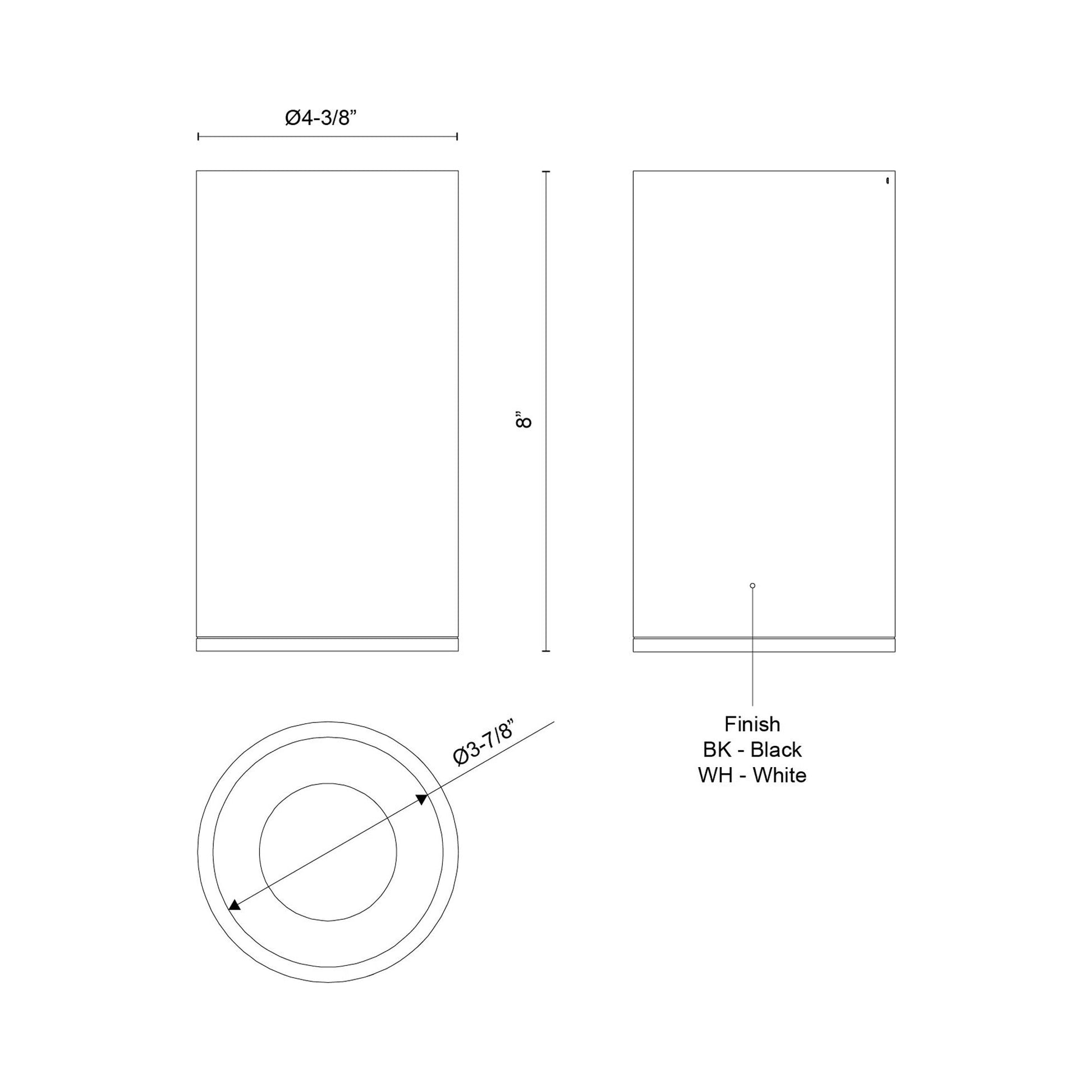 Lorna LED Flush Mount Ceiling Light - line drawing.