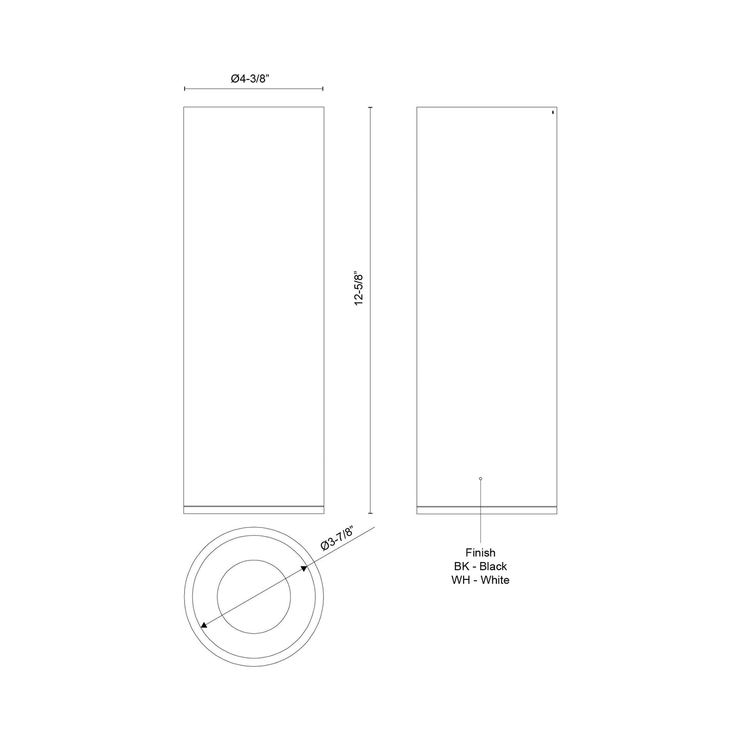 Lorna LED Flush Mount Ceiling Light - line drawing.