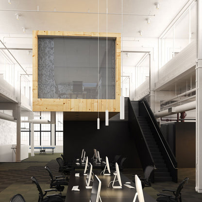 Lorna LED Surface Mount Ceiling Light in office.
