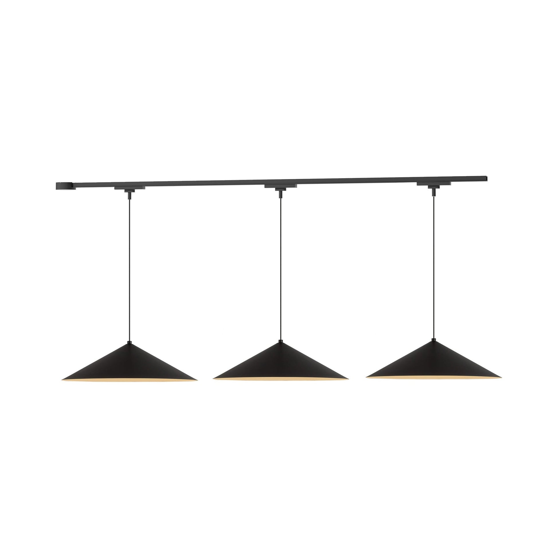 Luiz Trilo Track Multi Light LED Pendant Light in Black.