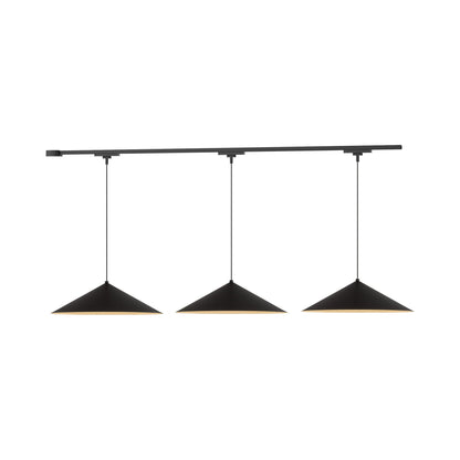 Luiz Trilo Track Multi Light LED Pendant Light in Black.