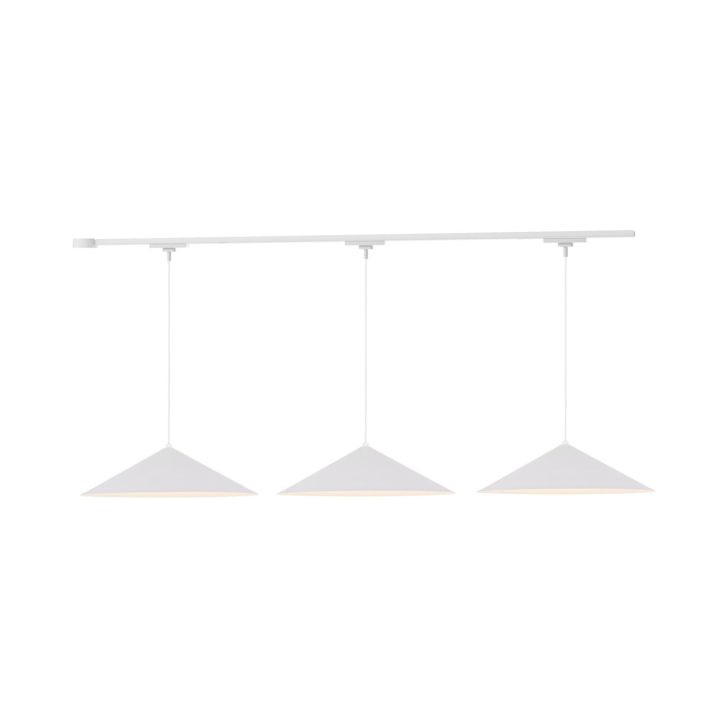 Luiz Trilo Track Multi Light LED Pendant Light in White.