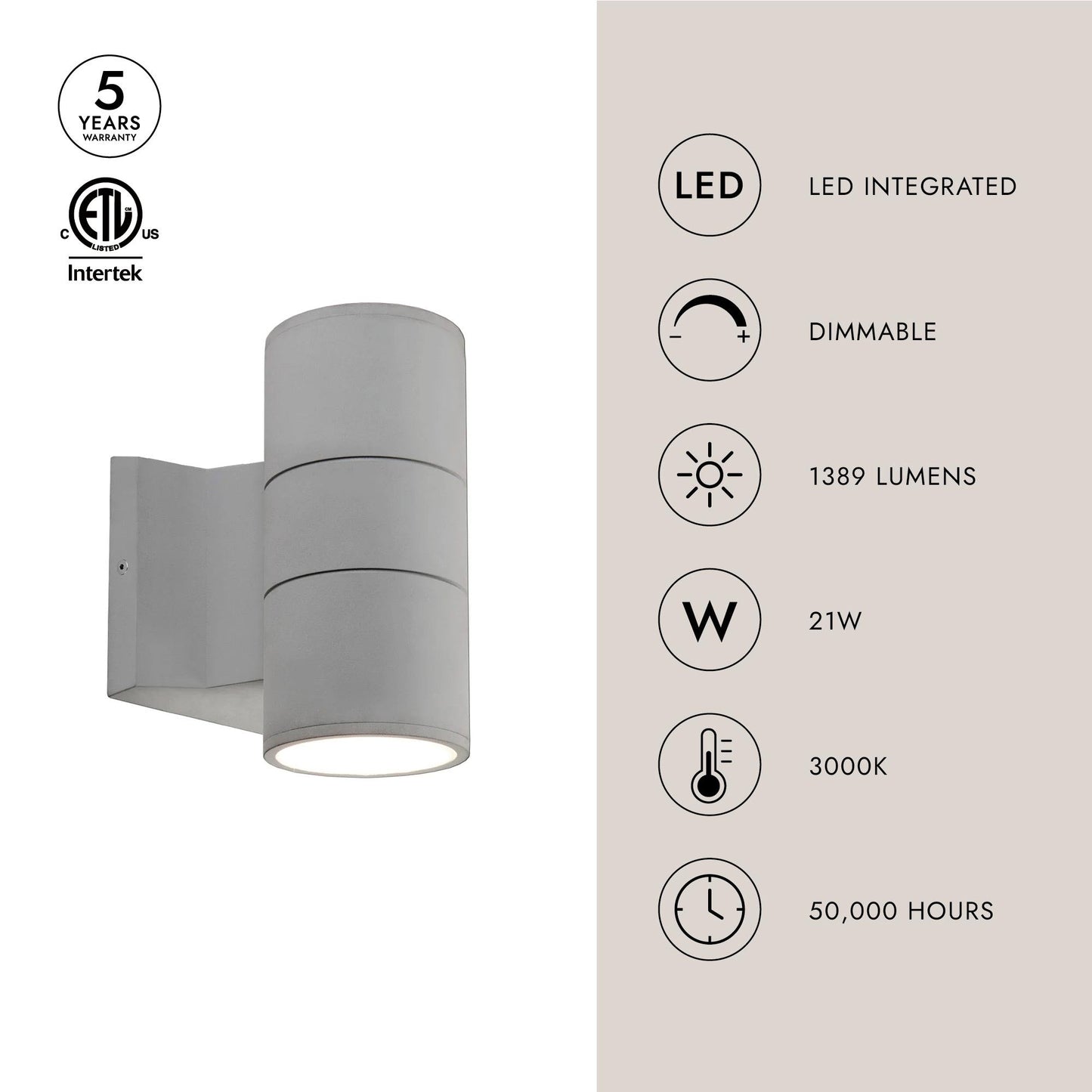 Lund Outdoor LED Wall Light in Detail.