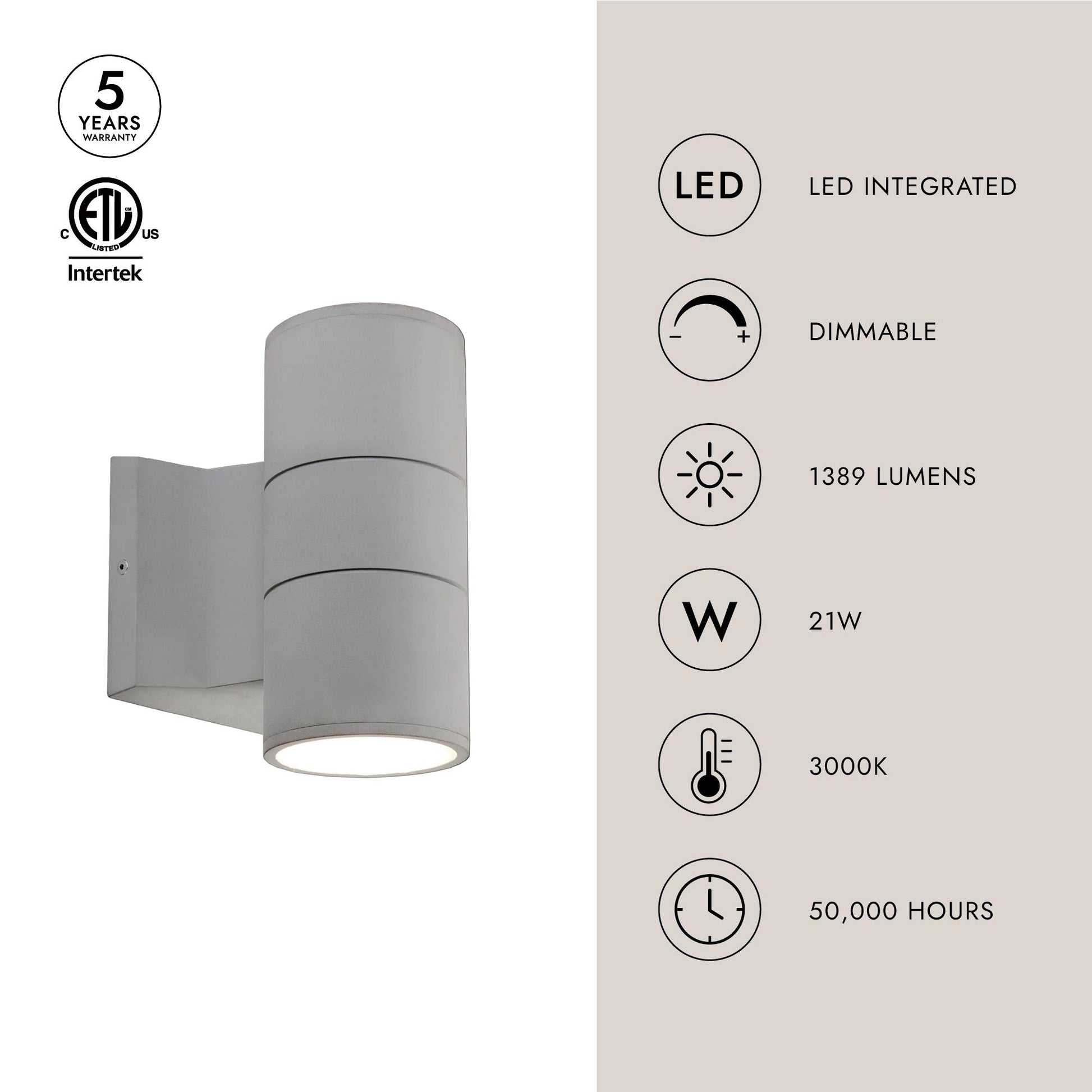 Lund Outdoor LED Wall Light in Detail.