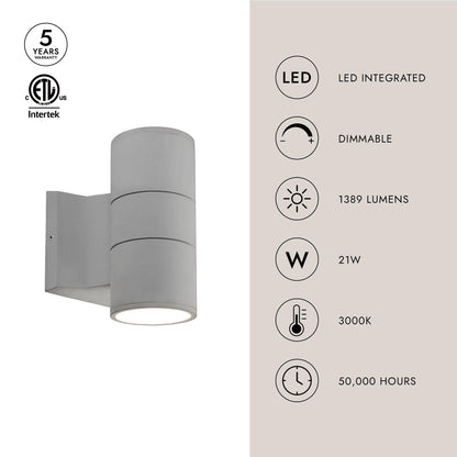 Lund Outdoor LED Wall Light in Detail.