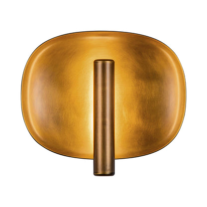Lustre LED Wall Light in Vintage Brass.
