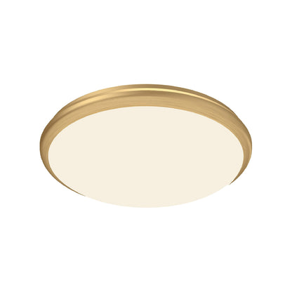 Malta Flush Mount Ceiling Light in Brushed Gold (12-Inch).
