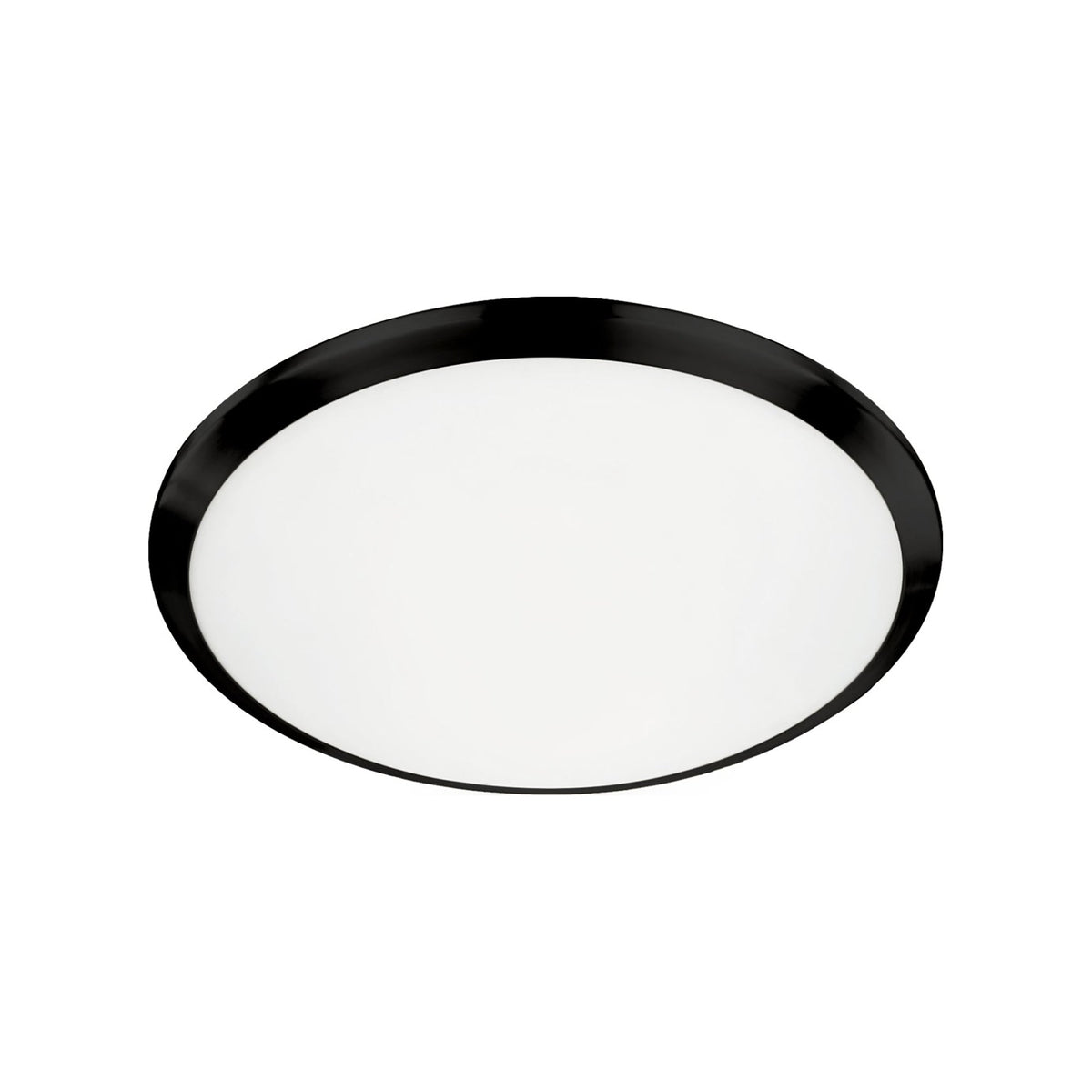 Malta Flush Mount Ceiling Light in Black (12-Inch).