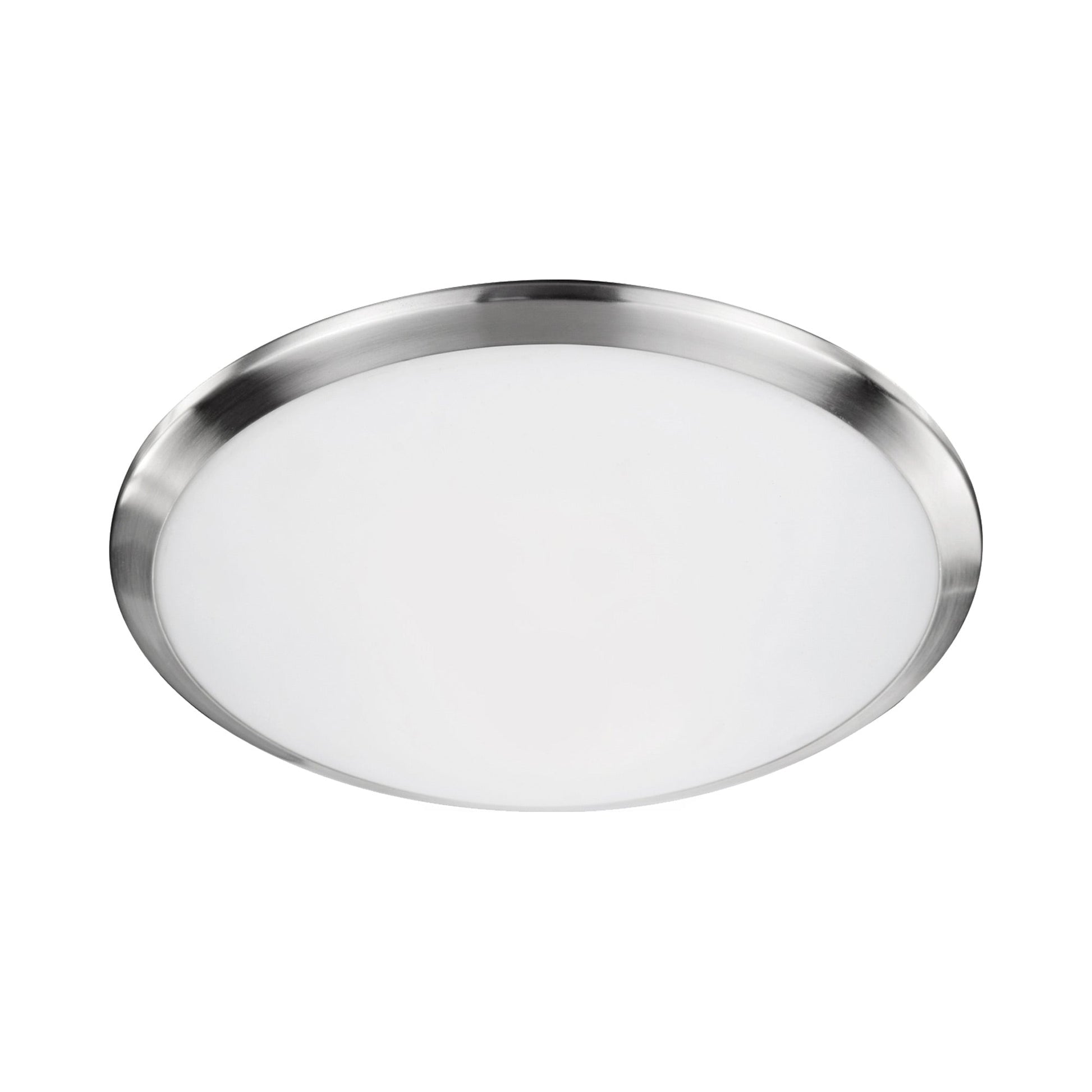 Malta Flush Mount Ceiling Light in Brushed Nickel (15-Inch) (LED).