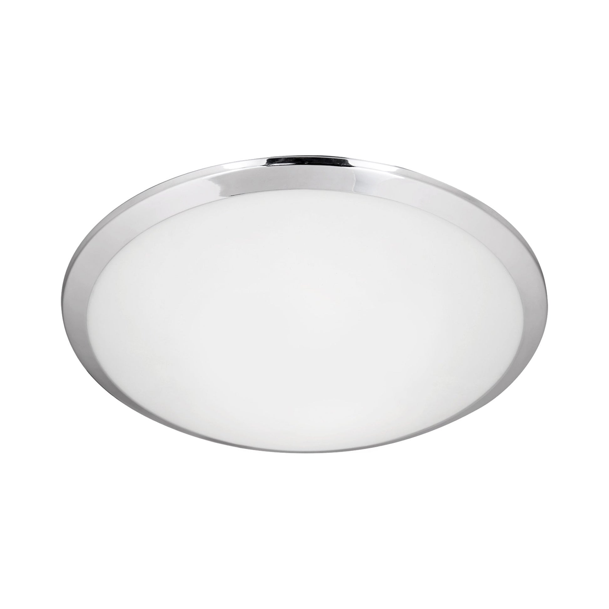 Malta Flush Mount Ceiling Light in Chrome (15-Inch) (LED).