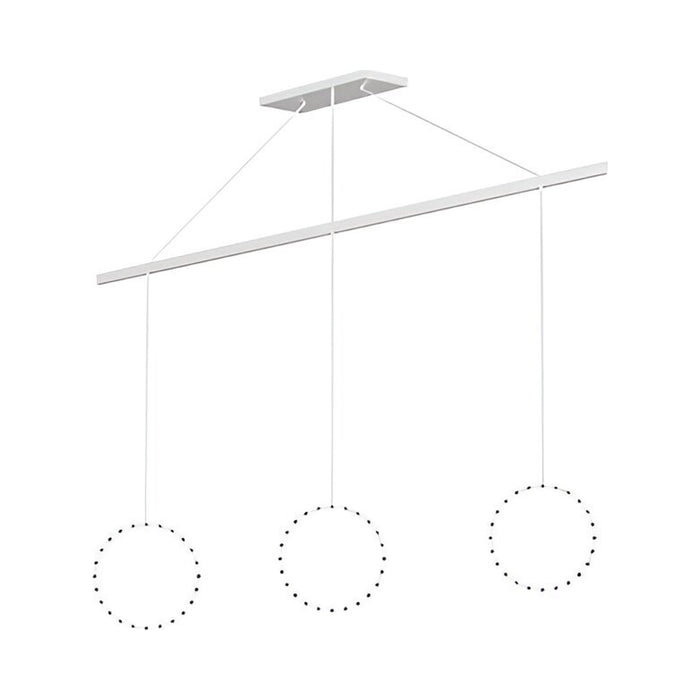 Marquee Linear Pendant Light Canopy in White (3-Head).