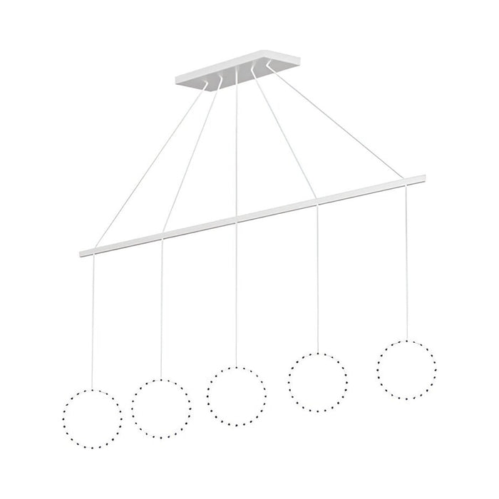 Marquee Linear Pendant Light Canopy in White (5-Head).