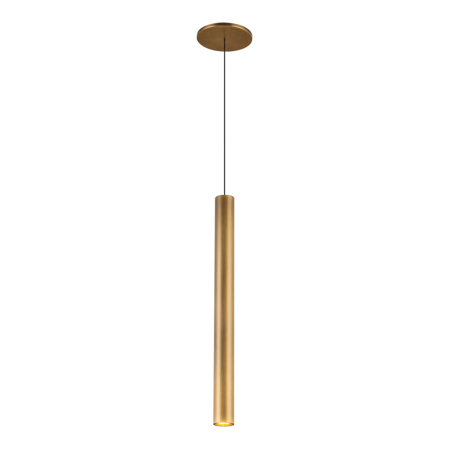Mason LED Pendant Light in Vintage Brass (20.13-Inch).