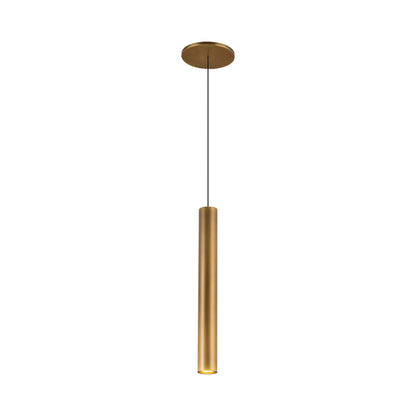 Mason LED Pendant Light in Vintage Brass (13.88-Inch).