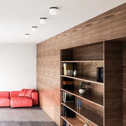 Mel LED Flush Mount Ceiling Light in living room.