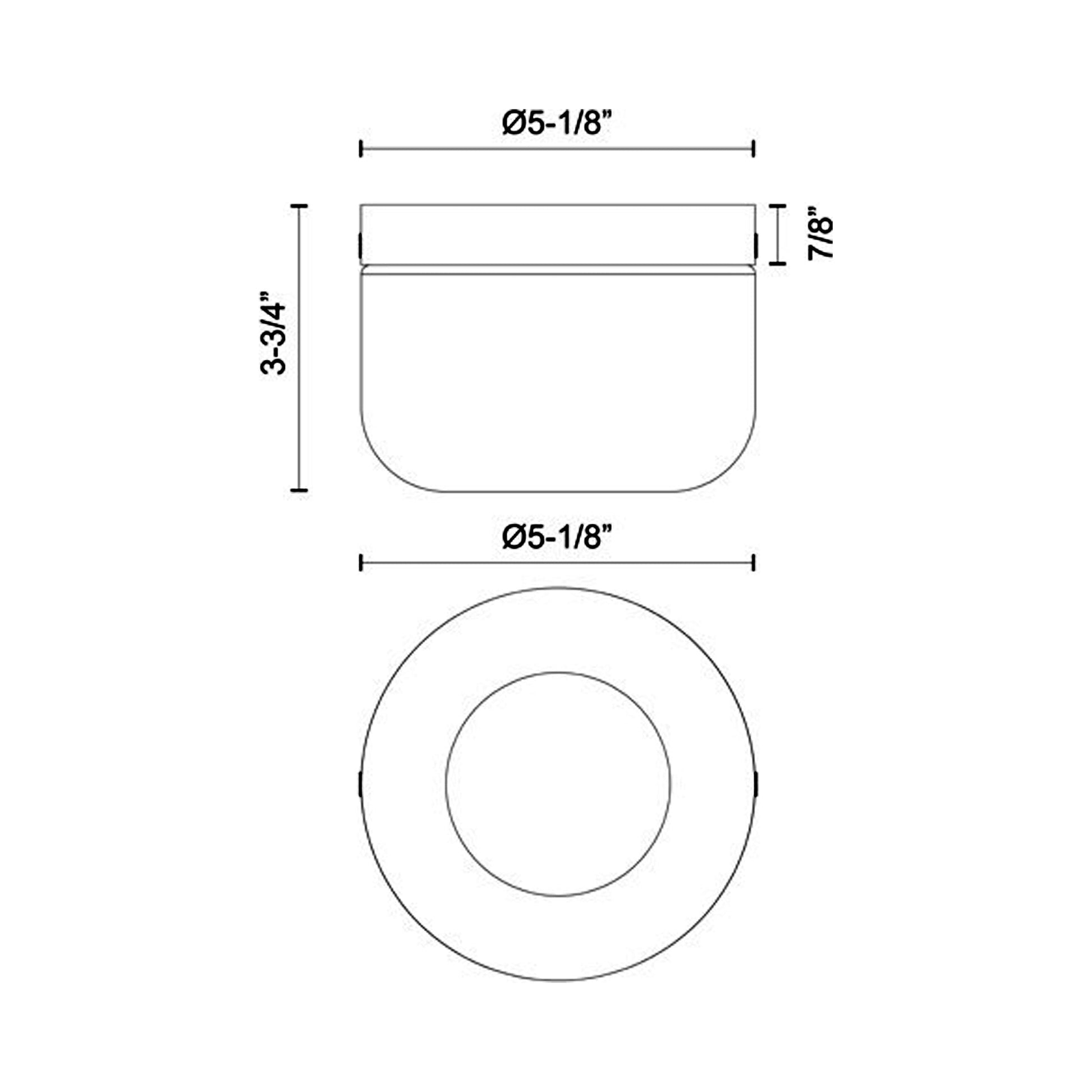 Mel LED Flush Mount Ceiling Light - line drawing.