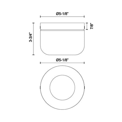 Mel LED Flush Mount Ceiling Light - line drawing.