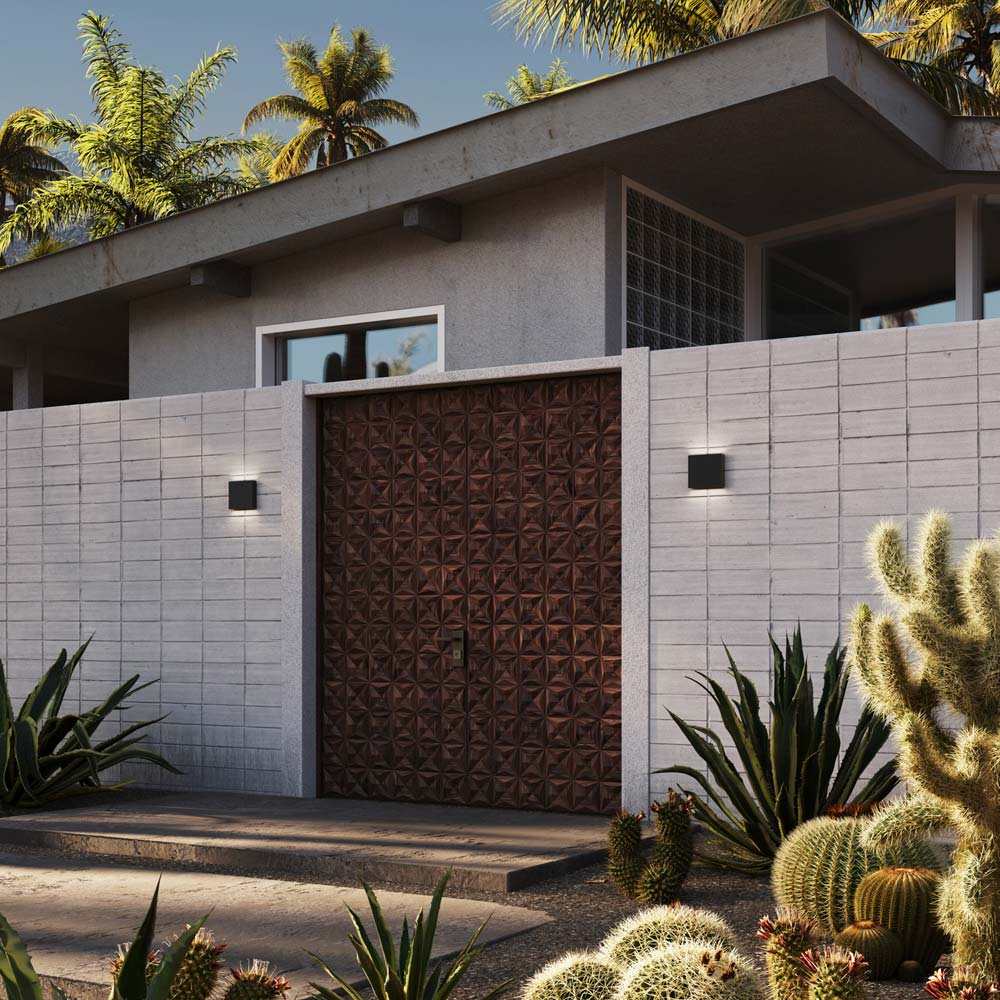 Mica LED Wall Light in Outsite Area.