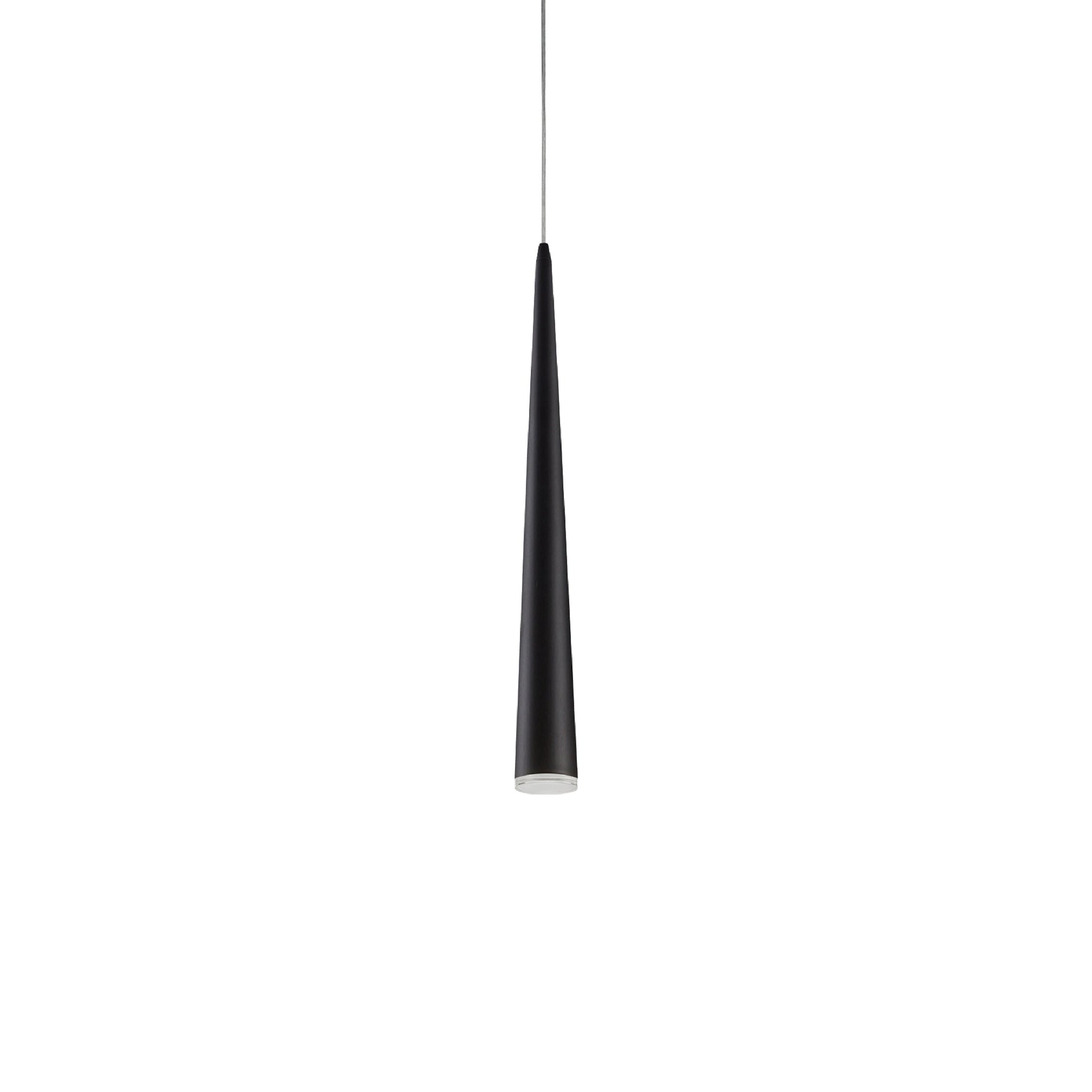 Mina LED Pendant Light in Black (24-Inch).