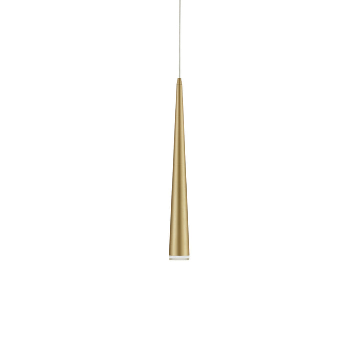 Mina LED Pendant Light in Brushed Gold (24-Inch).