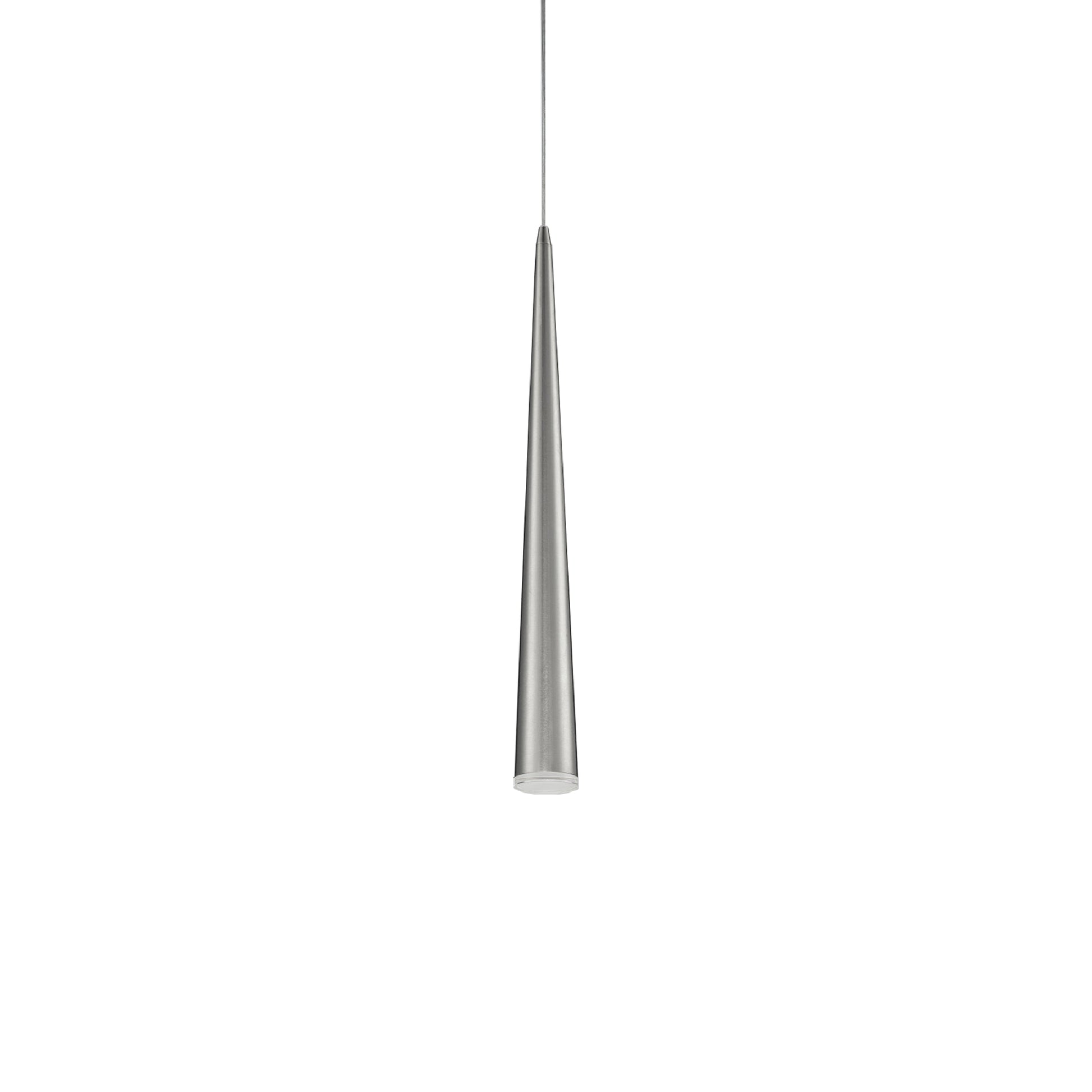 Mina LED Pendant Light in Brushed Nickel (24-Inch).