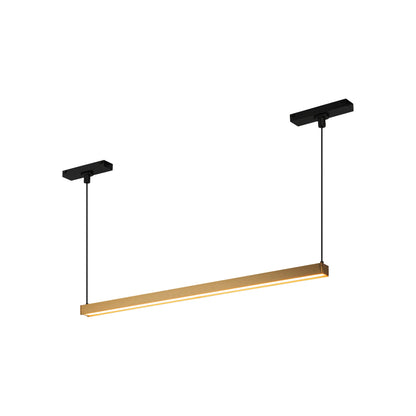 Mira Trilo Track Linear LED Pendant Light in Brushed Gold (22.13-Inch).