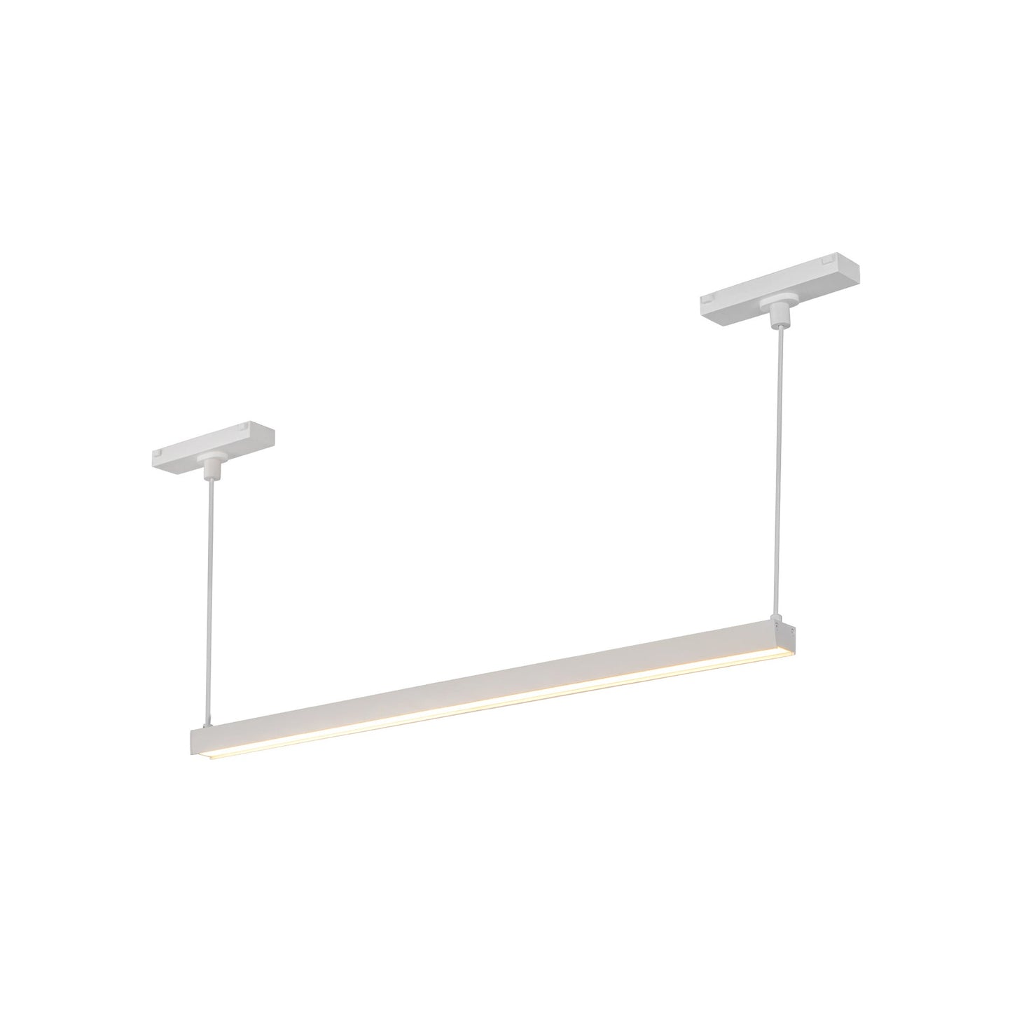 Mira Trilo Track Linear LED Pendant Light in White (22.13-Inch).