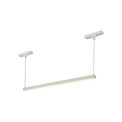 Mira Trilo Track Linear LED Pendant Light in White (22.13-Inch).