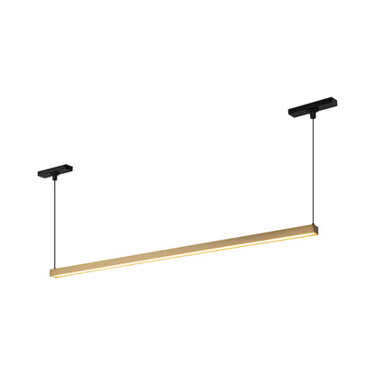 Mira Trilo Track Linear LED Pendant Light in Brushed Gold (33.13-Inch).