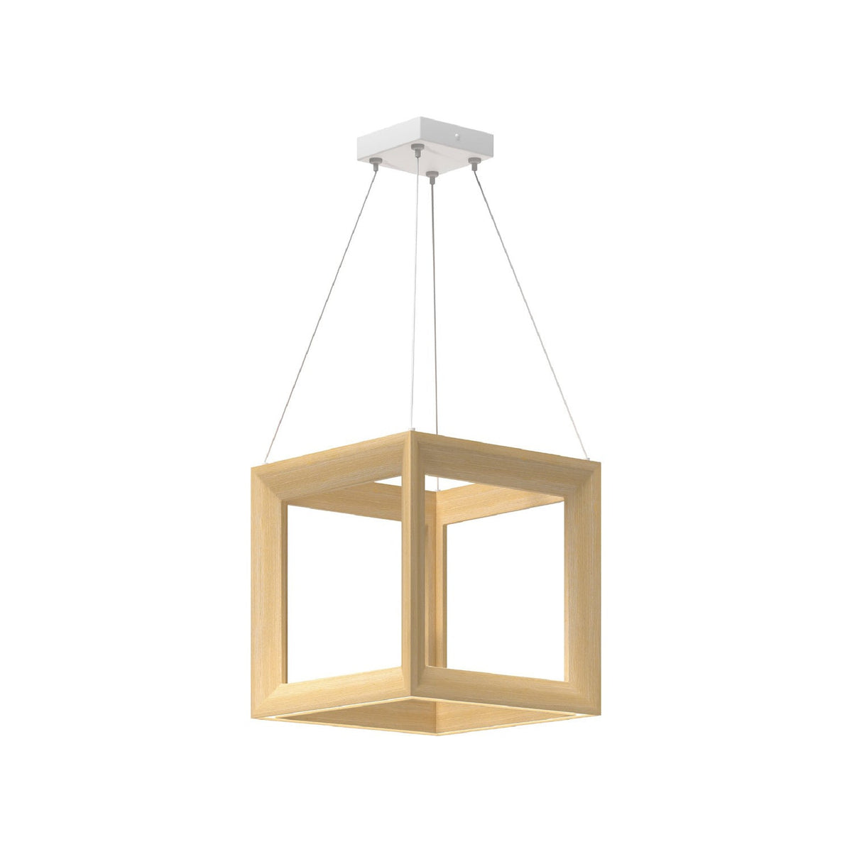 Morina LED Pendant Light in White Oak (Thin Panel).