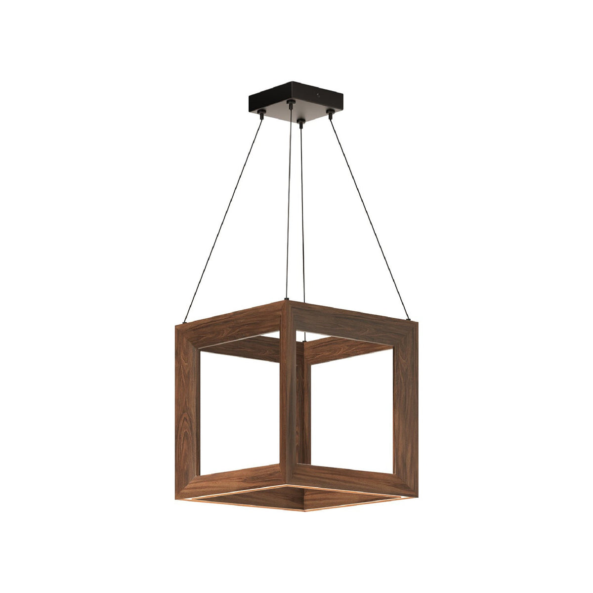 Morina LED Pendant Light in Walnut (Thin Panel).